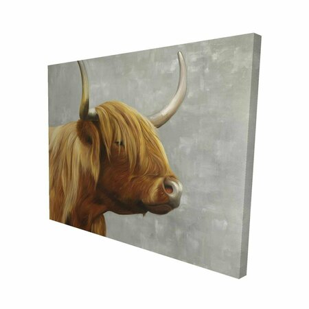 FONDO 16 x 20 in. Beautiful Higland Cattle-Print on Canvas FO2780595